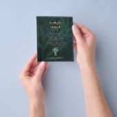 BUDGET Foto Wedding Einladung Emerald GREEN Flyer (Gruppe)
