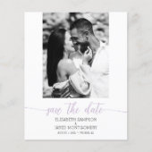 Budget Foto Wedding Lavender Save the Date (Vorderseite)
