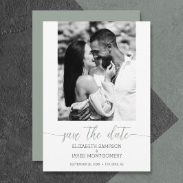 Budget Foto Wedding Sage Green Save the Date
