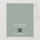 Budget Foto Wedding Sage Green Save the Date (Rückseite)