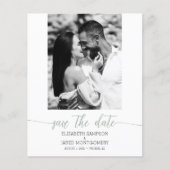 Budget Foto Wedding Sage Green Save the Date (Vorderseite)