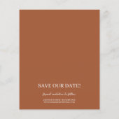 Budget Foto Wedding Terracotta Save the Date (Rückseite)