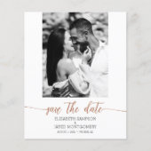 Budget Foto Wedding Terracotta Save the Date (Vorderseite)