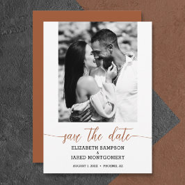 Budget Foto Wedding Terracotta Save the Date
