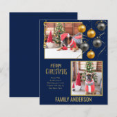 BUDGET FOTO Weihnachten oder Feiertage Card Gold T (Vorne/Hinten)