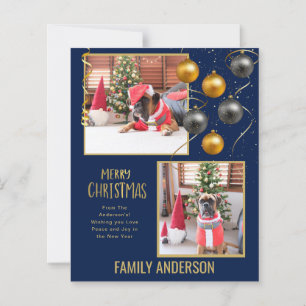BUDGET FOTO Weihnachten oder Feiertage Card Gold T
