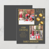 BUDGET FOTO Weihnachten oder Feiertage Card Gold T (Vorne/Hinten)