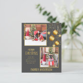 BUDGET FOTO Weihnachten oder Feiertage Card Gold T (Stehend Vorderseite)
