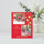 BUDGET FOTO Weihnachten oder Feiertage Card Gold T (Stehend Vorderseite)