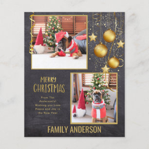 BUDGET FOTO Weihnachten oder Feiertage Card Gold T Flyer