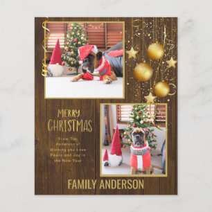 BUDGET FOTO Weihnachten oder Feiertage Card Gold T Flyer
