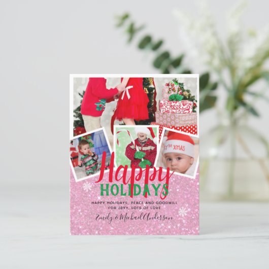 BUDGET Foto Weihnachtskarten - Collage (Stehend Vorderseite)