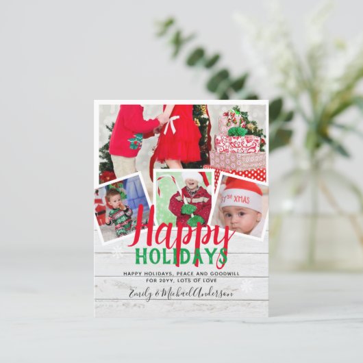 BUDGET Foto Weihnachtskarten - Collage (Stehend Vorderseite)