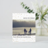 Budget Foto Weihnachtskarten Gold Stars (Stehend Vorderseite)