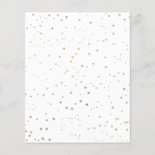 Budget Foto Weihnachtskarten Gold Stars (Rückseite)