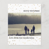 Budget Foto Weihnachtskarten Gold Stars (Vorderseite)