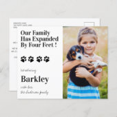 Budget Foto Welpen Hund Neuankündigung (Vorne/Hinten)