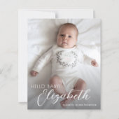 Budget Foto White Script Ankündigung (Vorderseite)