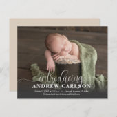 Budget Foto White Script Ankündigung (Vorne/Hinten)