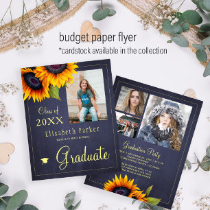 Budget-FOTOCOLLAGE-Abschlussfeier-Einladung Flyer