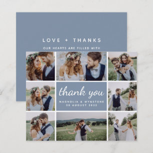 Budget-Fotocollage Hochzeit Danke-Karte