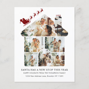 BUDGET-Fotocollage roter Weihnachtsschlitten Umzug