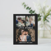 Budget Fotocollage Wir feierten Hochzeitsankündigu (Stehend Vorderseite)