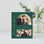 Budget Fotos Arch Emerald Gold Save the Date (Stehend Vorderseite)
