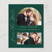 Budget Fotos Arch Emerald Gold Save the Date (Vorderseite)