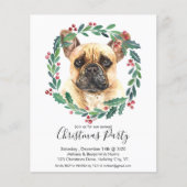 Budget French Bulldog Dog Weihnachtsfeiertag Party (Vorderseite)