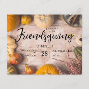 Budget Freundes-Dankfest-Abendessen Festmahl Kürbi Flyer