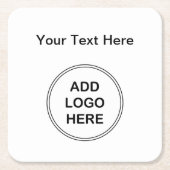 Budget-freundliche Logo-Getränk-Untersetzer Rechteckiger Pappuntersetzer (Vorderseite)