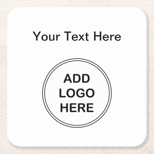 Budget-freundliche Logo-Getränk-Untersetzer Rechteckiger Pappuntersetzer (Vorderseite)
