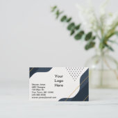 Budget Friendly Black & Gray QR Code Business Card Visitenkarte (Stehend Vorderseite)