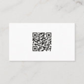 Budget Friendly Black & Gray QR Code Business Card Visitenkarte (Rückseite)