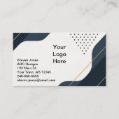 Budget Friendly Black & Gray QR Code Business Card Visitenkarte (Vorderseite)