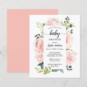 Budget Friendly Fleur Jolie Baby Dusche Einladung