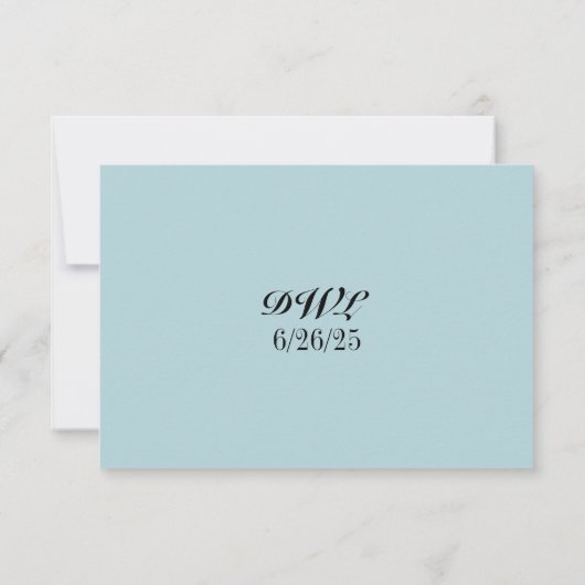 Budget Friendly Floral Beach QR Code RSVP Card (Rückseite)