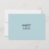 Budget Friendly Floral Beach QR Code RSVP Card Karte (Rückseite)