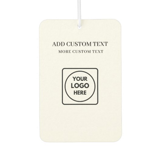 Budget Friendly Logo Style Business Branding Autolufterfrischer (Vorderseite)