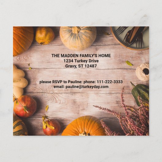 Budget Friendsgiving Dinner Feeling Pumpkin Flyer (Hinten)