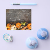 Budget Friendsgiving Erntedank Dinner Pumpkins Flyer (Einzeln)
