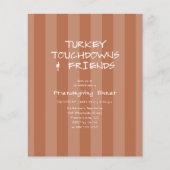 Budget Friendsgiving Truthahn Touchdown Orange Flyer (Vorne)