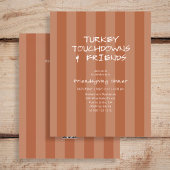 Budget Friendsgiving Truthahn Touchdown Orange Flyer
