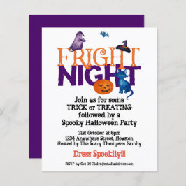 Budget Fright Night Halloween-Party Einladung