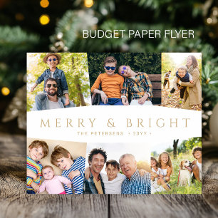 Budget Frohe und Helle Feiertags-6-Foto-Karte Flyer