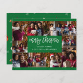 Budget Frohe Weihnachten 10 Multi-Foto - Grün (Vorne/Hinten)
