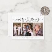 Budget Frohe Weihnachten 3 Foto Urlaub bewegende K Mitteilungskarte (Vorderseite/Rückseite Beispiel)