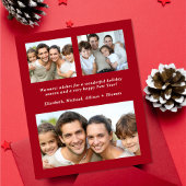 Budget Frohe Weihnachten 4 Foto Red Holiday Card