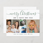 Budget Frohe Weihnachten 5 Familie Foto Collage (Vorne/Hinten)